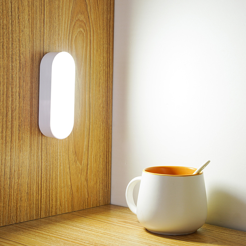 Cool Light Dormitory Adhesive LED Desk Lamp Charging Study Reading Bedside Eye-Protection Small Table Lamp Student Gift