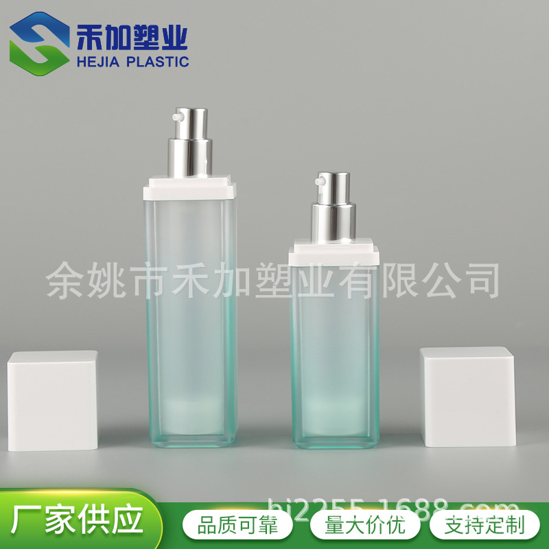 厂家供应30/50ML四方亚克力斜肩小方罩真空瓶 化妆品乳液喷雾瓶