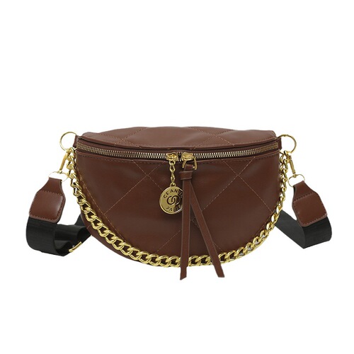 New Spring/Summer Women's Rhombus Chain Bag: Stylish, Versatile Crossbody Bag with Instagram-Worthy Texture, Perfect as a Chic Chest Pocket.