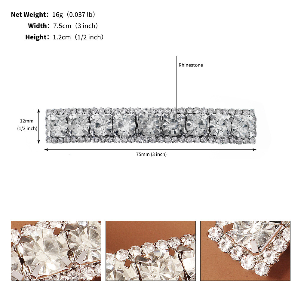 20g Weight Hair Clip Hair Accessories Type 1 Piece Quantity Banquet, Party Occasion Rhinestone Material Heart Shape, Bow Knot Pattern All Seasons Season Women's Gender Elegant, Shiny Style Elegant Shiny Women's Heart Shape Bow Knot Rhinestone Hair Clip 15