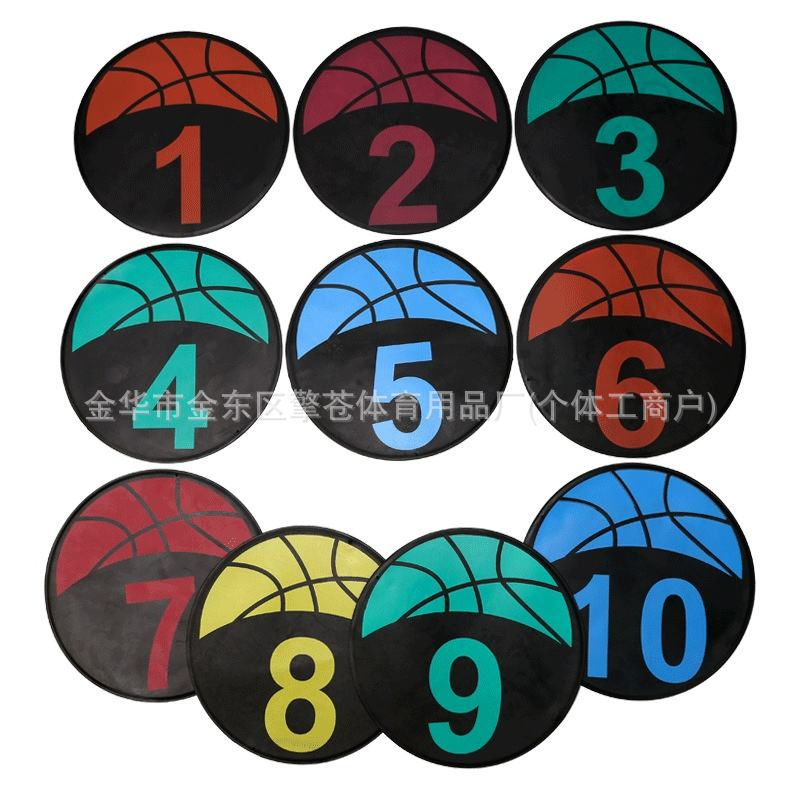 Wholesale Football Training Equipment Landmark Markers, Digital Flat Markers, Basketball Training, Sports Fitness Numbers