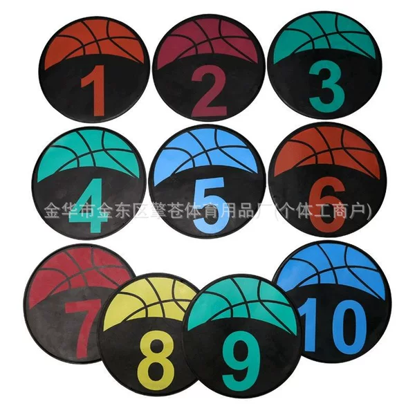 Wholesale Football Training Equipment Landmark Markers, Digital Flat Markers, Basketball Training, Sports Fitness Numbers