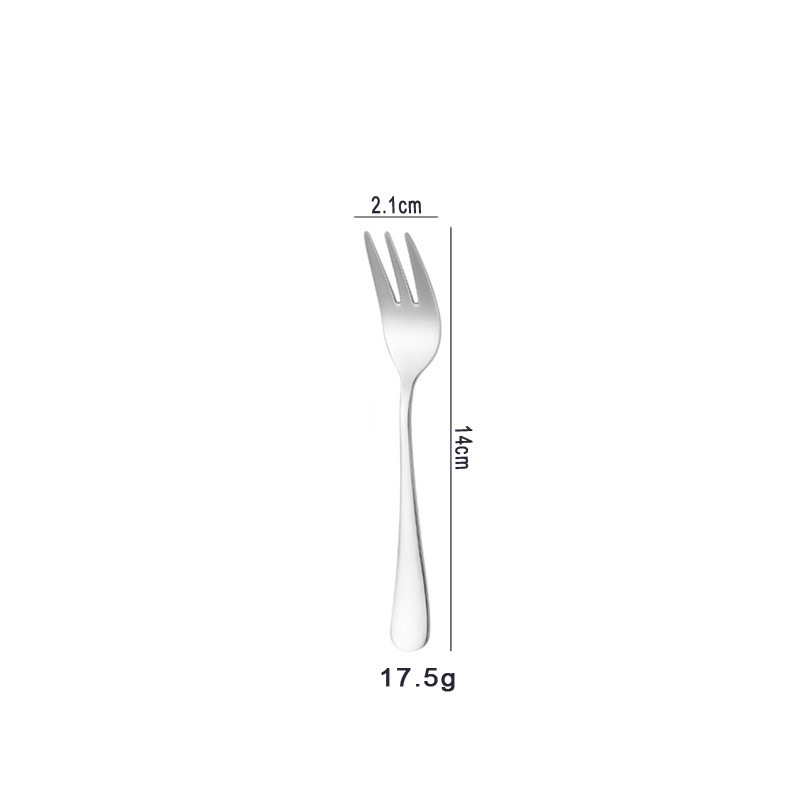 1010不锈钢叉子家用吃饭餐叉餐厅长柄蛋糕甜品叉水果叉可印LOGO|undefined