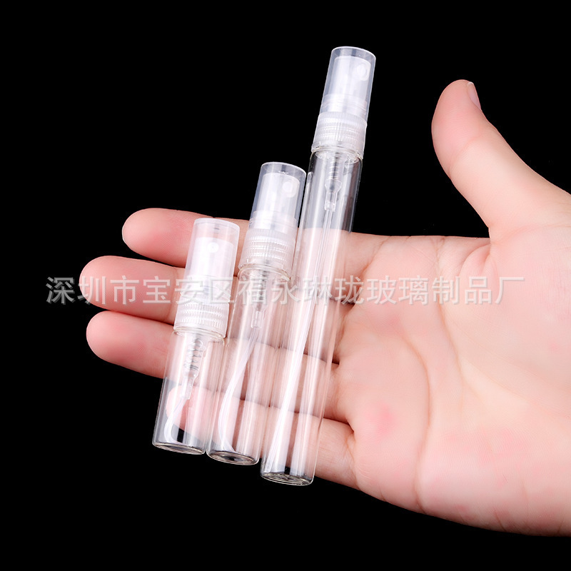 迷你便携透明2ml 3ml 5ml 10ml玻璃瓶喷雾瓶分装香水瓶旅行样品瓶