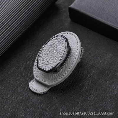 Car Glasses Clip/Bill Clip Box, Multi-Functional Car Glasses Holder - glasses-clip-grey