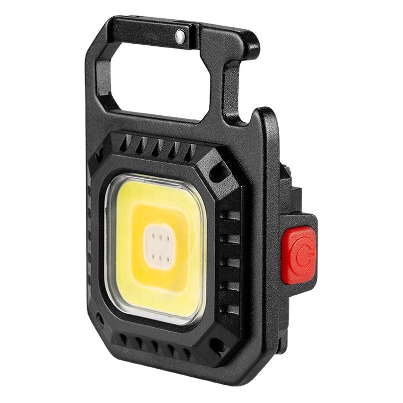 Nuevo mini LED luz fuerte COB linterna llavero luz al aire libre ultraligero portátil rojo y blanco linterna caliente
