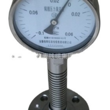 供应隔膜式耐震压力表YMLN法兰螺纹安装