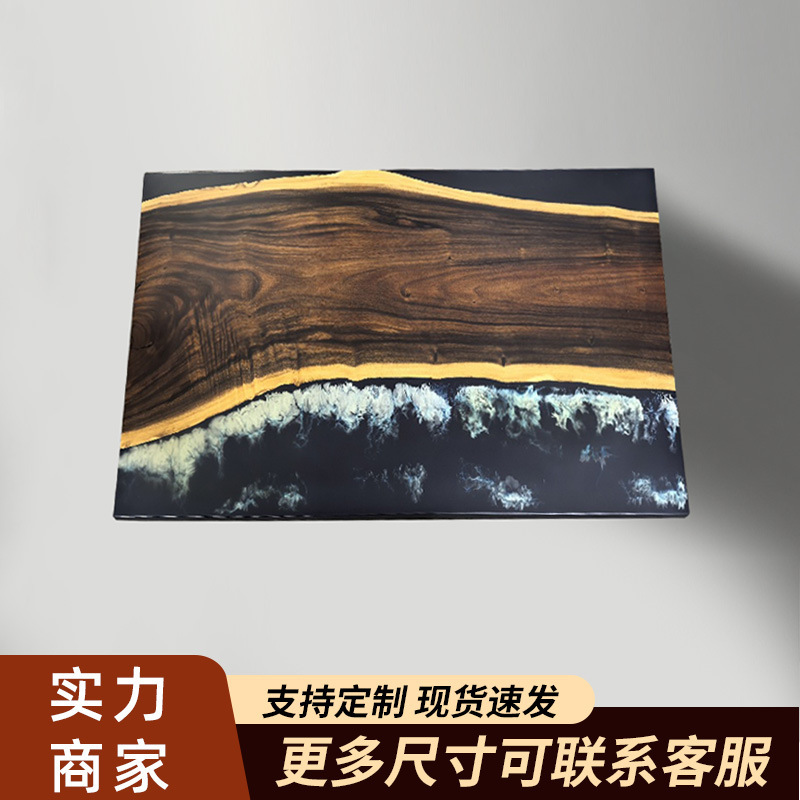 Premium South American Walnut Wood Multi-Color Epoxy Resin Large Slab Solid Wood Dining Table Conference Table Desk Premium South American Walnut Wood Multi-Color Epoxy Resin Large Slab Solid Wood Dining Table Conference Table Desk
