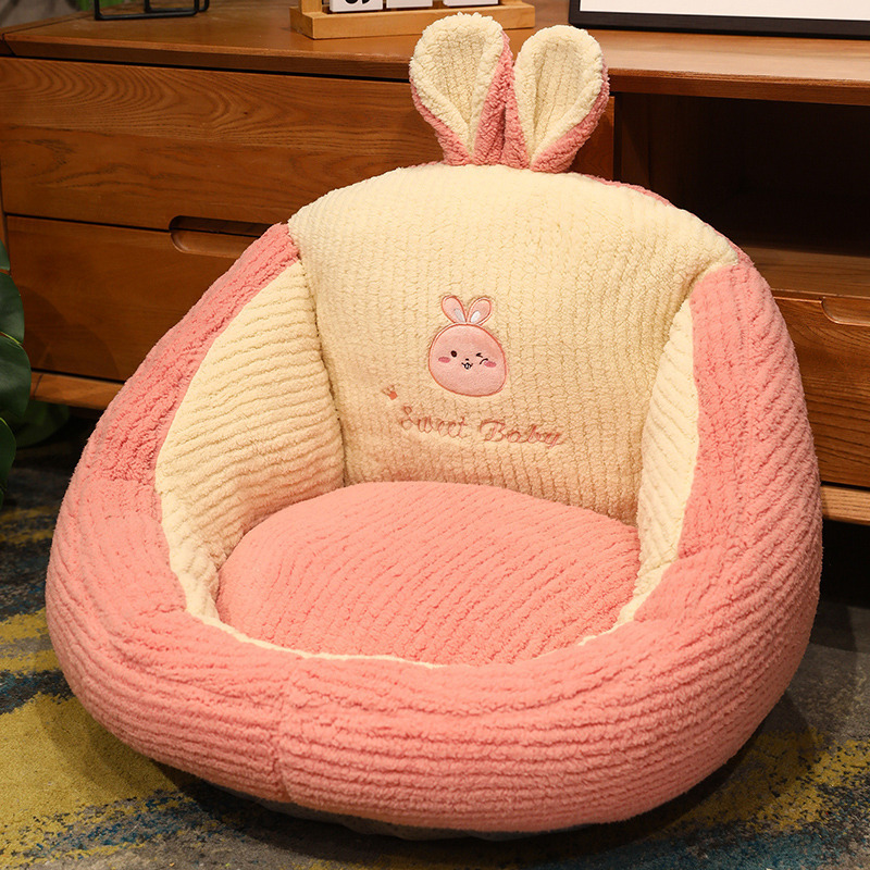 Oficina de dibujos animados medio rodeado tatami cojín animal tirado cojín de cintura cojín de ventana cojín de cintura