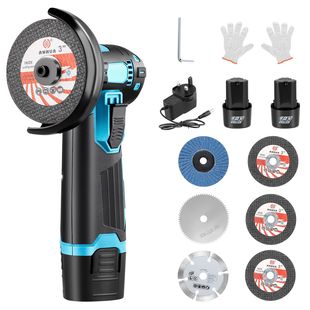 Cordless Lithium Angle Grinder Mini Cutting Machine Grinder Power Battery Model 76mm Cutting Blade with Saw Blade Set