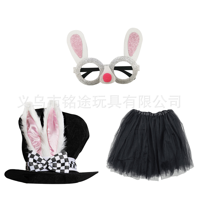 Sombreros de Pascua Conejo Accesorios fotográficos de Pascua Accesorios de Pascua Conjunto de decoración Disfraces de Pascua Fiesta