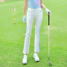 高尔夫女士长裤夏季透气速干直筒免烫修身显瘦golf女装弹力运动裤