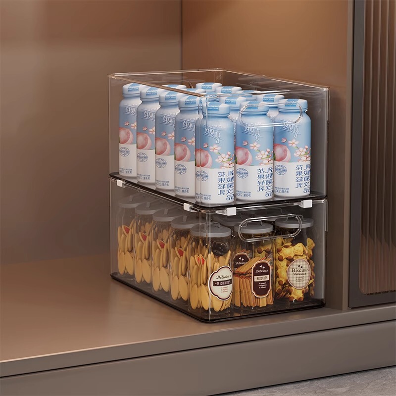 収納バスケットデスクトップスナック雑貨収納ボックスキャビネットプラスチック長方形透明アクリル収納ボックス|undefined