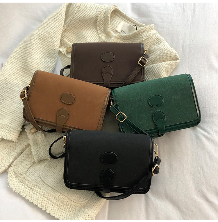 Texture Casual Small Bags Women's 2021 New Trendy Style Internet Celebrity Autumn And Winter Shoulder Bag Simple Retro Messenger Bag display picture 2