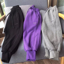 韩国新款童装卫衣裤子男女童运动裤潮秋冬儿童一体绒保暖休闲长裤