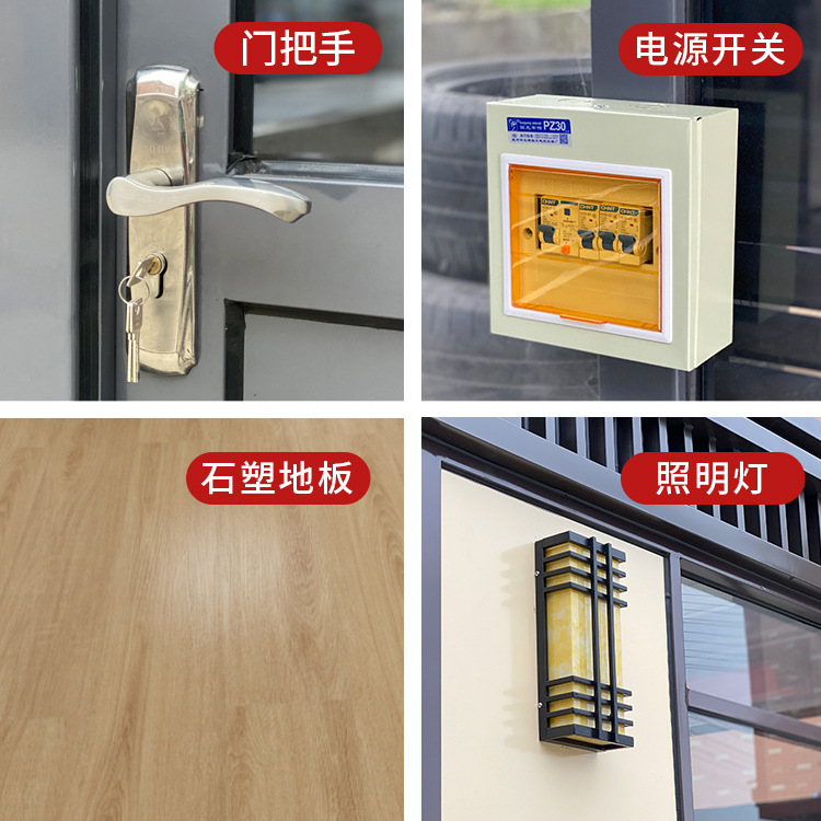 Caja de guardia de pintura de piedra real, estructura de acero móvil, sala de guardia, sala de guardia, nueva sala de guardia de puerta antigua de estilo chino