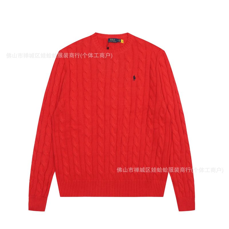 【高品质】可扫码~拉夫RL经典基础百搭男女同款针织套头圆领毛衣|undefined