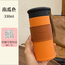 日系简约保温杯男女士高颜值学生直饮水杯带茶隔高档手提便携茶杯