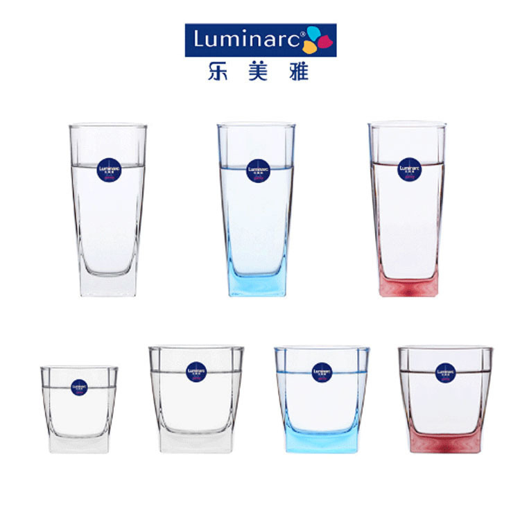 Taza recta de vidrio lemeiya taza de té taza de agua resistente al calor taza de jugo de leche redonda restaurante hogar taza comercial