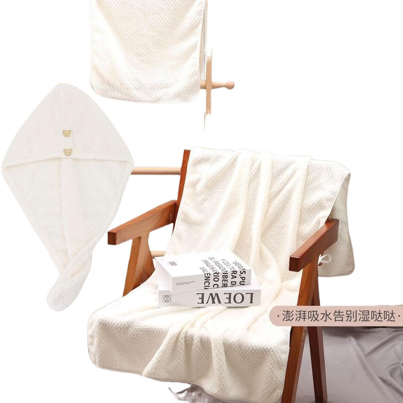 목욕 타월에 산호 양털 2 3 세트의 흡수성 두꺼운 욕조 부드러운 빠른 건조는 남성과 여성의 배치 9 를 감쌀 수 있습니다.