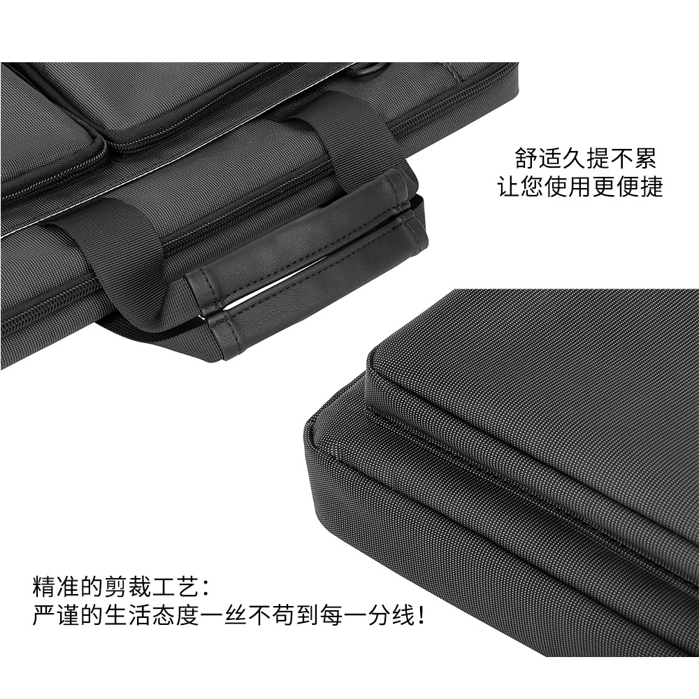 Bolsa de ordenador portátil de gran capacidad de 1415,6 pulgadas de un solo hombro crossbody Maletín de negocios bolso de la computadora portátil