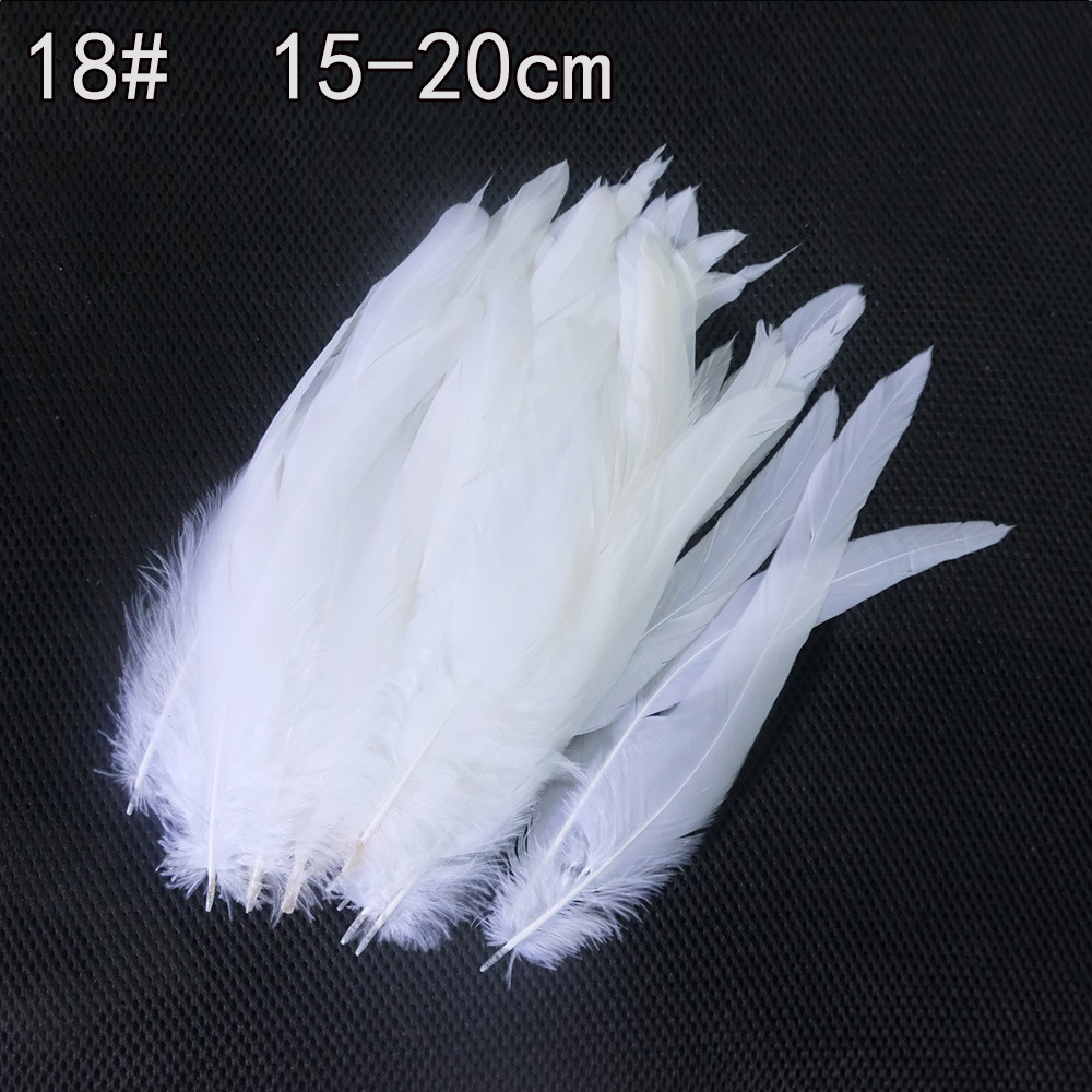 Colección de productos de plumas blancas al por mayor Accesorios de ropa de plumas hechos a mano de bricolaje Accesorios de plumas de ganso Material de plumas de pavo