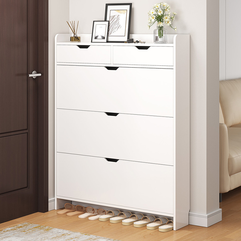 Foldable Shoe Cabinet for Home, Minimalist & Modern Entryway Design—Perfect for Doorways, Balconies, and Living Rooms; Offers Ample Storage Space