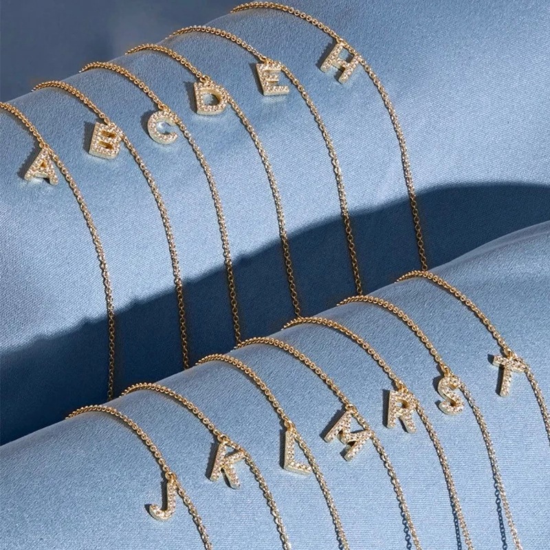 Simple Style Letter Copper Plating Inlay Artificial Gemstones Bracelets 1 Piece