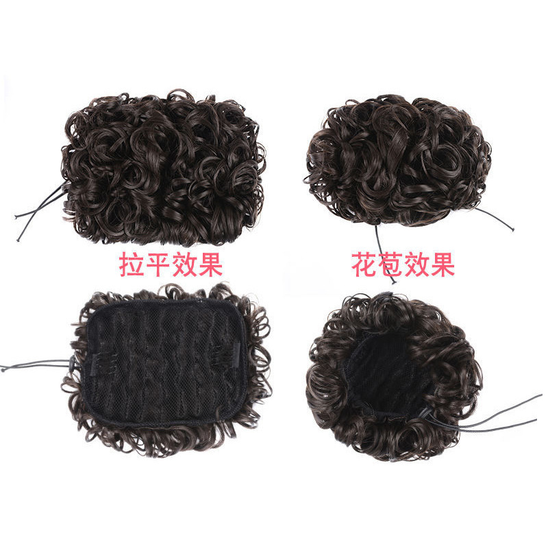 Garland vintage peine bolsa de pelo banda de pelo rizado moño bolsa de pelo cheongsam vestido bola cabeza cos Garland peine brotes de pelo
