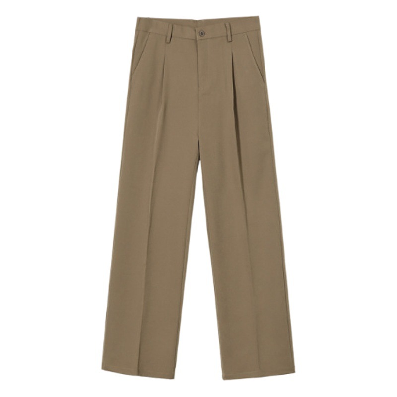 Myqカジュアルスーツの男性秋冬のストレートのゆったりとしたモップのズボン