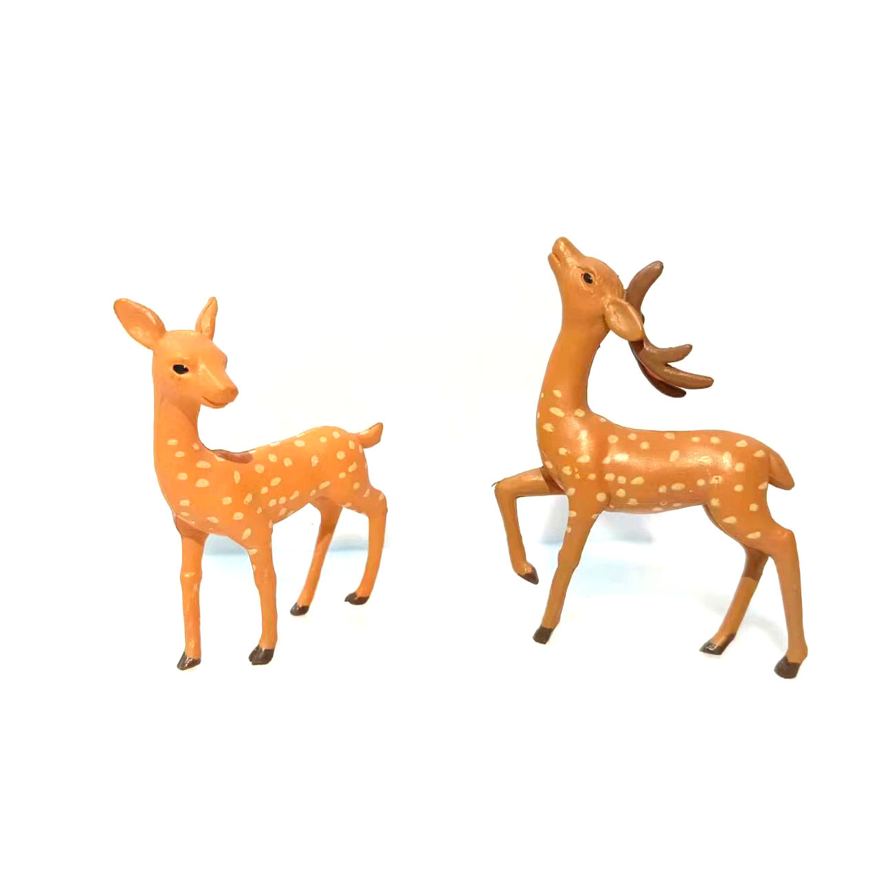 Decoraciones de micropaisaje de musgo explosivas, muñecas de decoración de plantas en macetas carnosas, simulación linda, familia de ciervos sika Zhang Wang