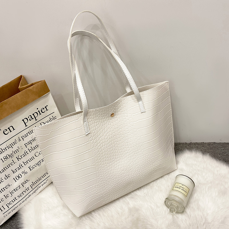 2024 comercio exterior al por mayor nicho de moda cocodrilo bolsas de mujer simple bolsas de viajes bolsas de compras de gran capacidad