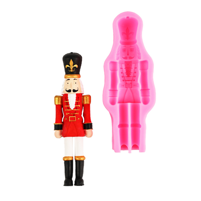 Británico real guardián soldado fondant molde de silicona pastel Galleta de chocolate molde de hornear molde de arcilla epoxi molde decorativo