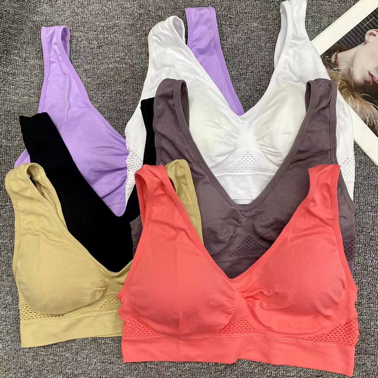 Nuevo chaleco sin acero, chaleco sin anillo de acero, ropa interior, chaleco de banda ancha, ropa interior sexy, sujetador de base