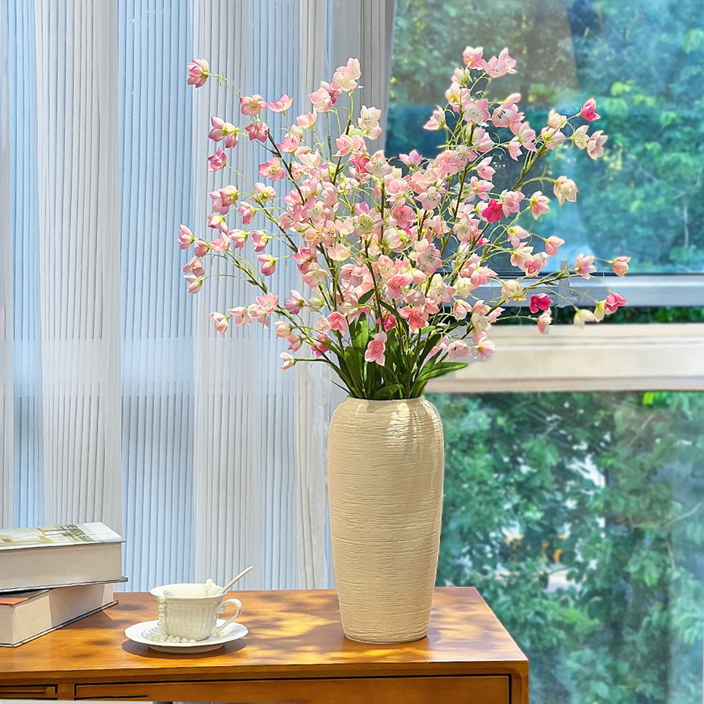 Orquídeas de campana de flores simuladas sala de estar lujosa de alta gama decoración floral