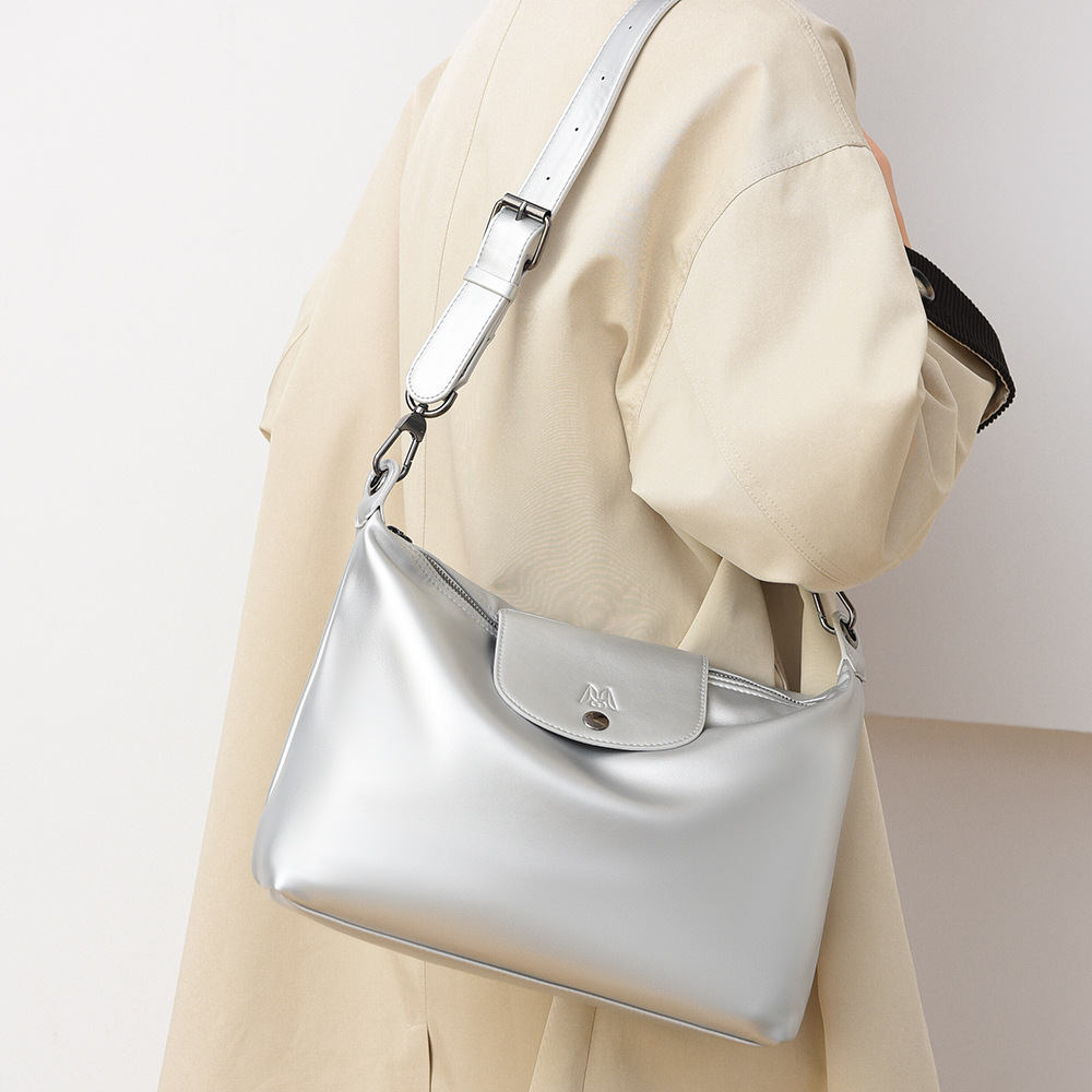 Cross-Border Soft Leather Tote Bag For Women, Fashion Simple Commuter Shoulder Bag, Versatile Large Capacity Crossbody Bag - Thumbnail 4