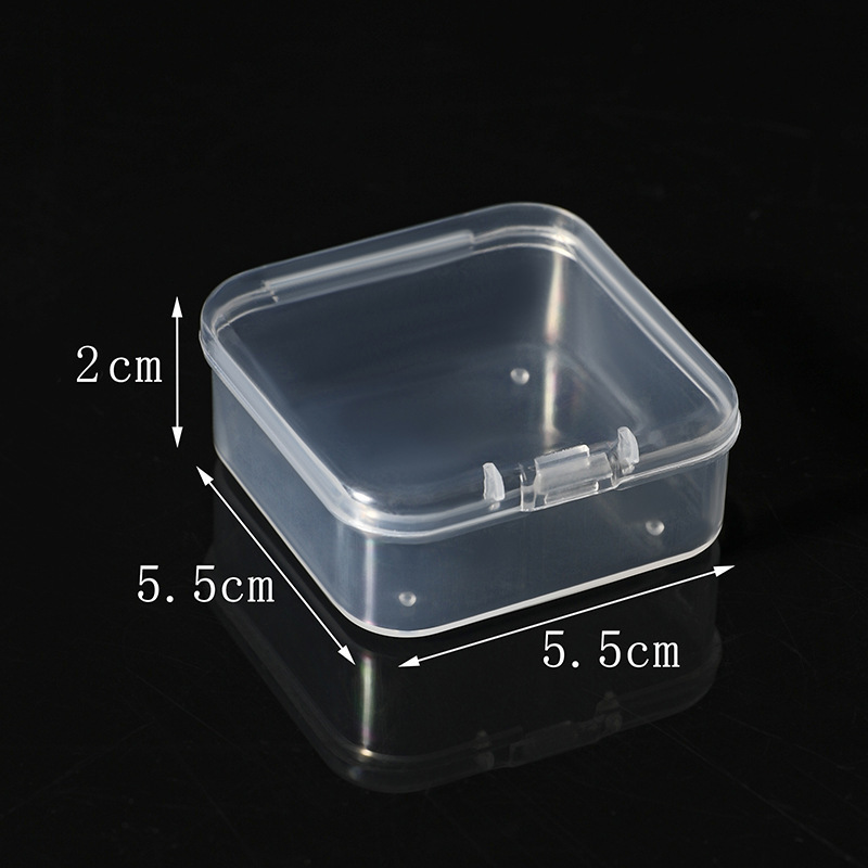 5.5 Square High Transparent Plastic Storage Box Jewelry Beaded Spare Parts Fishing Gear Earplugs Storage Small Square Box Manufacturer