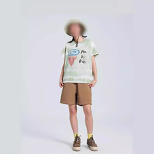 朴素然风女士新品夏季户外环保图案短袖T恤A0241TS22