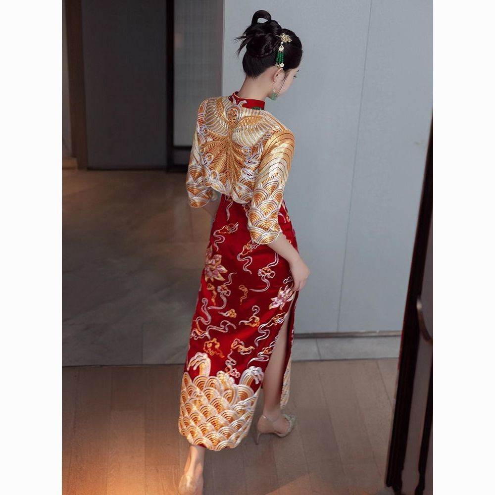 秀禾服旗袍2025年新款敬酒服明星同款嫁衣中式新娘结婚礼服龙凤褂