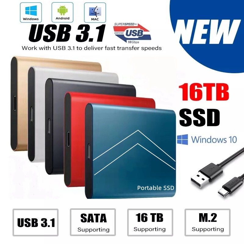 Cross-Border Exclusive Supply for Expansion and Upgrade of 500G-128Tb Solid-State Mobile Hard Drives with Type-C Interface Ssd for High-Speed Transmission