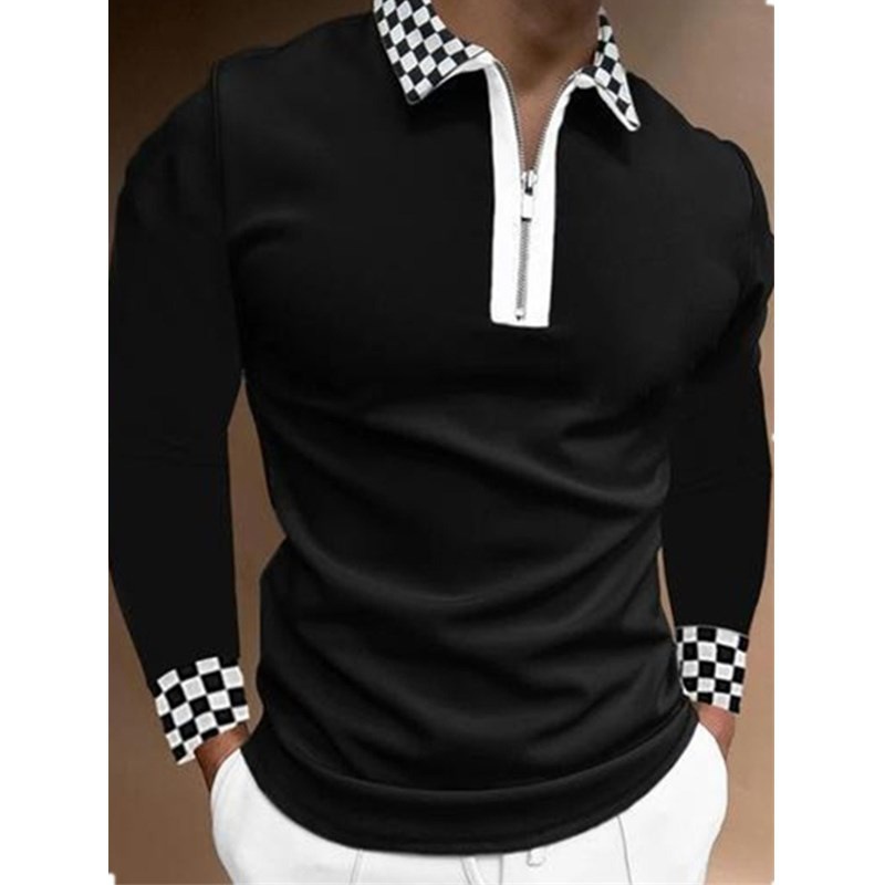 El Comercio exterior nuevo deseo Amazon estación independiente impreso Polo casual más tamaño de manga larga hombres camiseta superior hombres