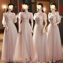 伴娘礼服秋冬薄款2025姐妹裙伴娘团平时可穿显瘦轻奢礼服女简约