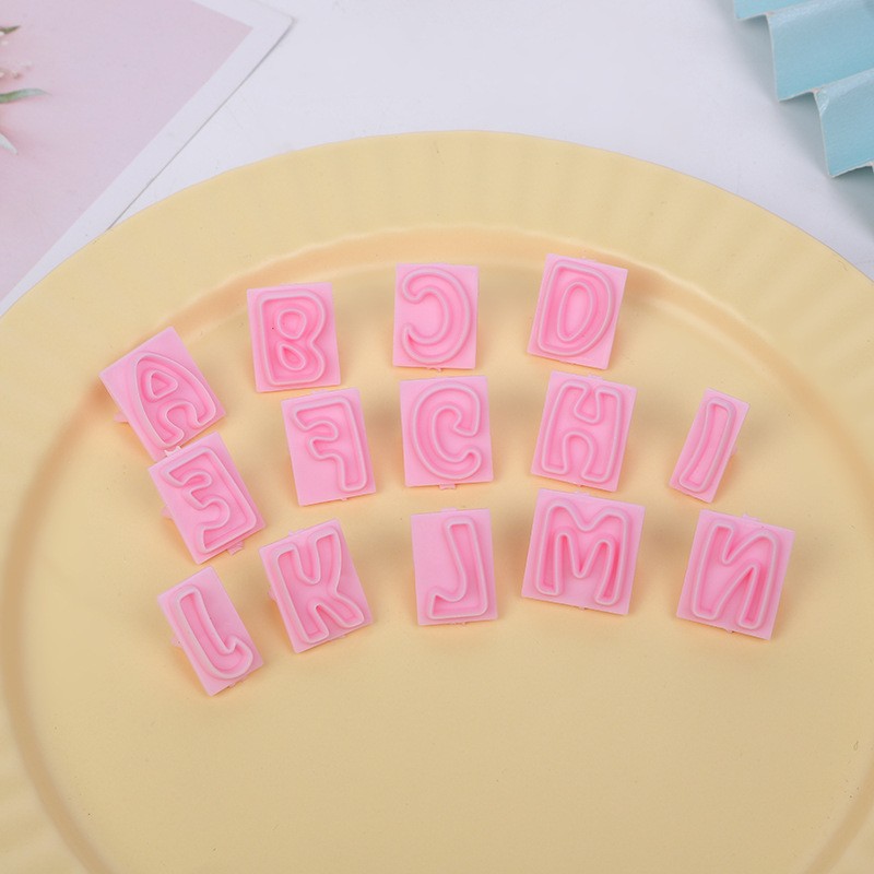 Fabricante suministro directo conjunto de letras de pastel de decoración molde de corte molde de decoración de pastel de azúcar molde de galletas de letras inglesas