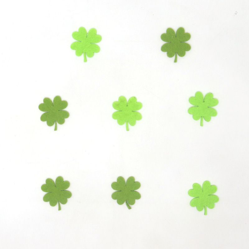 Cross-Border Spot St. Patrick's Day Decoration Irish Day Four-Leaf Clover Felt Decoration with Lucky Clover
