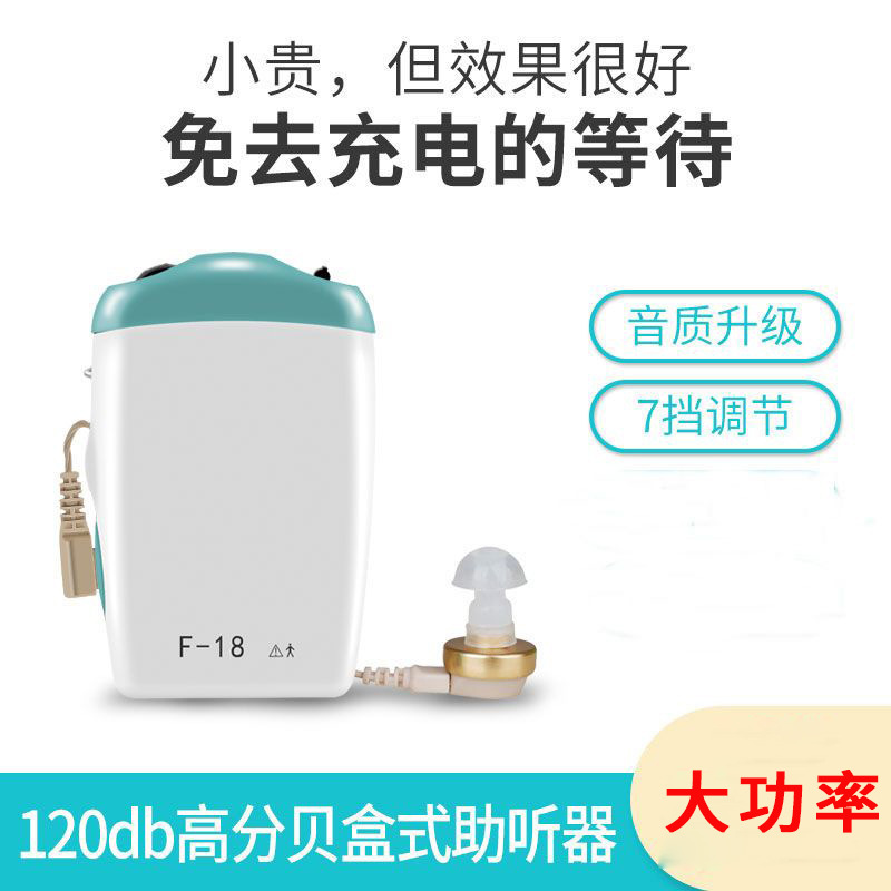 audífono de caja de batería para personas mayores sin ruido, pacientes auditivos de edad avanzada, sordera grave, espalda de los oídos