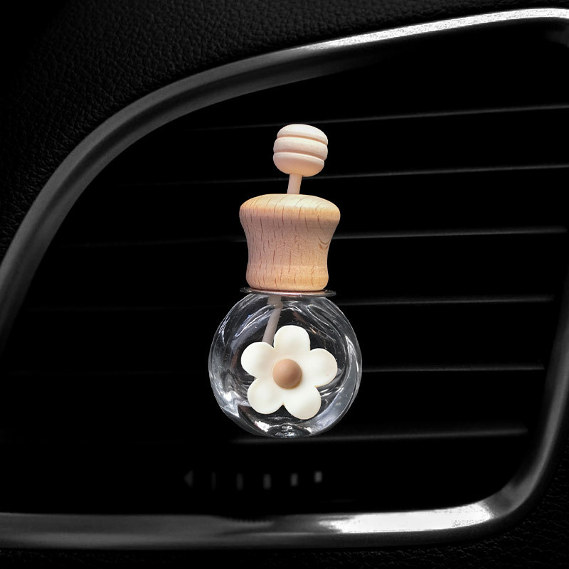 Red de la red color té leche dibujos animados coche salida de aire botella de perfume creativo lindo coche decoración de aromaterapia accesorios de coche
