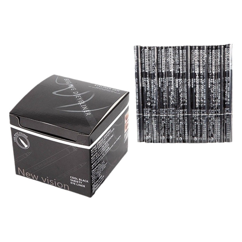 Southeast Asian Cross-Border Export Eyeliner + Waterproof, Long-Lasting, Non-Smudged, Quick-Drying Sponge Head Cool Black Eyeliner Wholesale