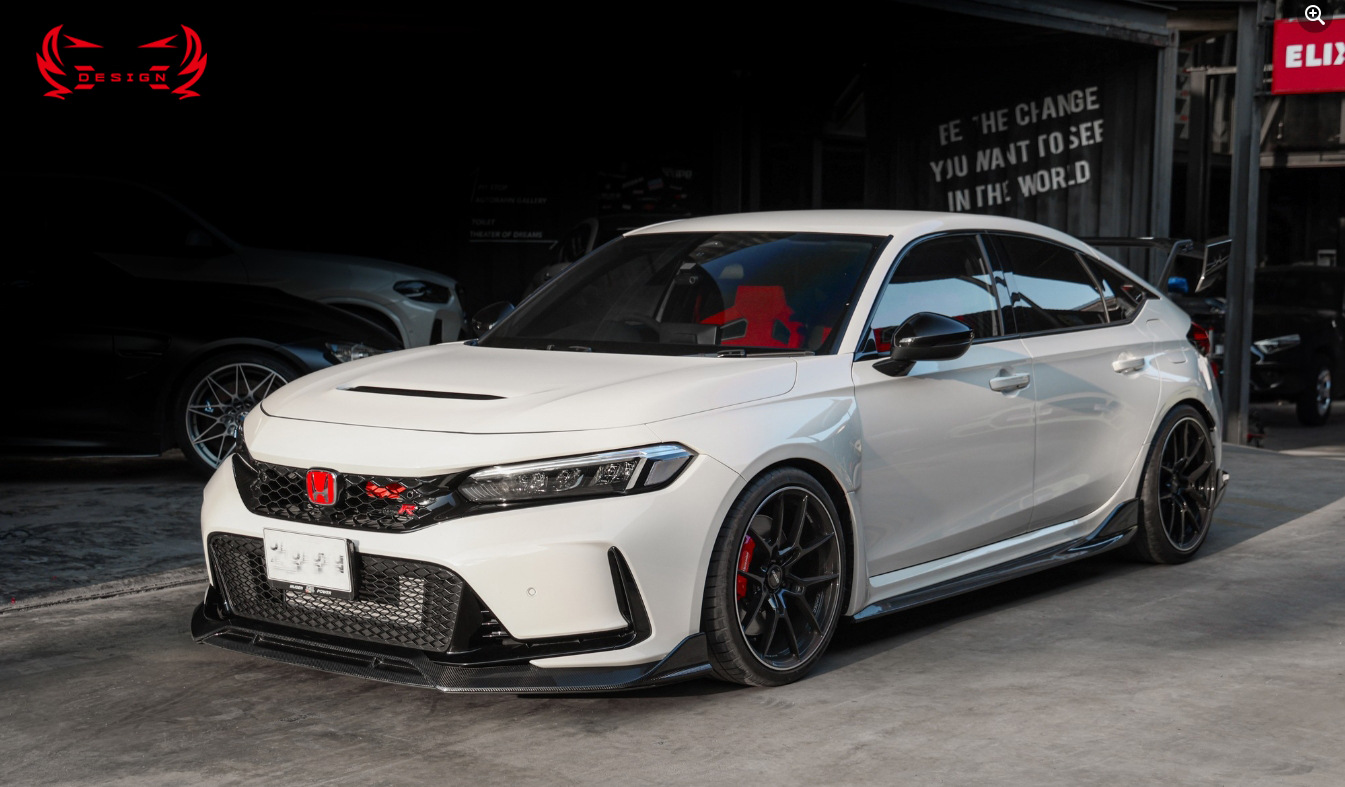 Suitable for Honda 11Th Generation Civic Fl5 Type R Modified Carbon Fiber Front Lip Modified Ad Style Front Bumper Front Spoiler