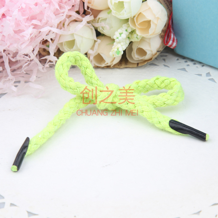 厂家供应 服装手提袋棉绳 彩色鞋带编织绳礼品袋包装绳 三股扭绳