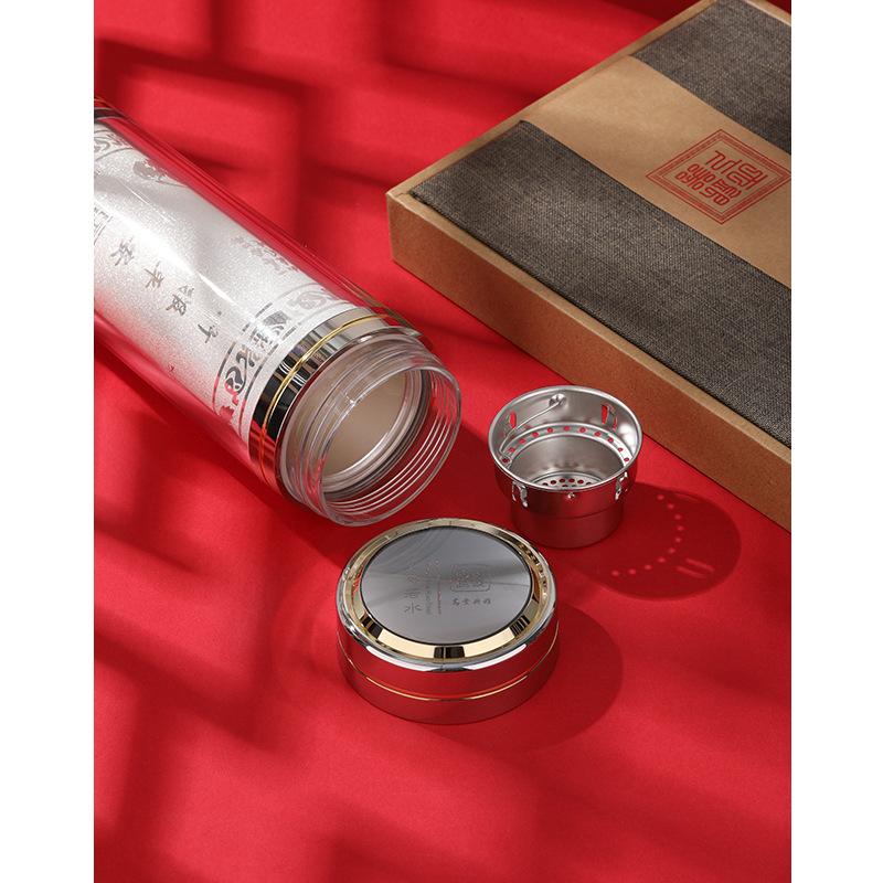 Taza de plata 999 forro de plata esterlina copo de nieve plata pura taza de Salud de gama alta comestible cocido taza de plata regalo taza de té